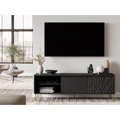 TV stol Houston F103 Crna, Zlatna, S vratima, 180x58x41cm