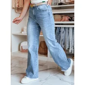 Spodnie damskie jeansowe wide leg DOGERISS niebieskie Dstreet