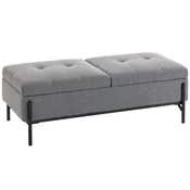 Homestar Shranjevalna klop 2 predelka 117x50x44 cm siva