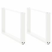 Noge za klub stolic U-oblik 2 kom Bijele 60 x (42-43) cm Celik