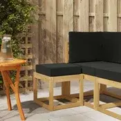 vidaXL vidaXL Zunanji stolček klop Bela 43 x 43 x 45 cm Masiven les akacije, (5000270817)