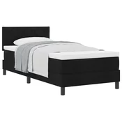 vidaXL Vzmetnica s škatlo Črna 90x190 cm Tkanina