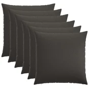 vidaXL Prevleka za blazino 6 kos HEERLEN Temno siva 60 x 60 cm Blago