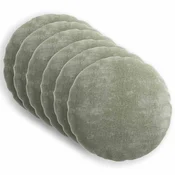 Vidaxl Prevleka za blazino 6 kos HEERLEN Zelena Premer 30 cm