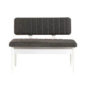 Hanah Home Trpezarijska klupa Vina Bank 110x85x40cm Bijelo-Antracit