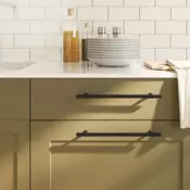 Rucke za ormaric 20 kom crne 224 mm od nehrdajuceg celika