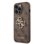 Guess Guess 4G Big Metal Logo - Ohišje za iPhone 14 Pro Max (rjavo)