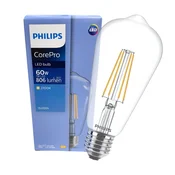 Philips LED žarnica E27 ST64 7W = 60W 806lm 2700K topla ŽARNICA Z ŽARNO NITKO Dekorativna hruška