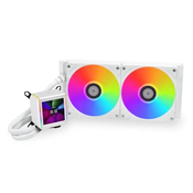 LIAN LI Hladnjak za CPU AIO galahad iiLCD 280 aRGB, 2.88IPS, mogucnost lancanog povezivanja 2x140mm aRGB PWM, bijela