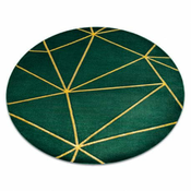 eoshop Koberec okrogel EMERALD exclusive 1013 glamur, eleganten geometrijski steklenica zelena/zlata ( - Velikost: krog 160 cm)