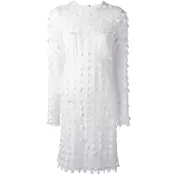Carven - embroidered dress - women - White