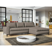 Kotna garnitura Lincoln 175 Rjava, Funkcija spanje, Predal, 303x212x89cm