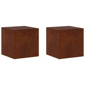 vidaXL Stojalo za rastline 2 pcs Rjav 40 x 40 x 40 cm