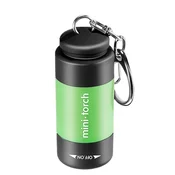 KJB Mini polnilna LED svetilka za ključe, USB, zelena