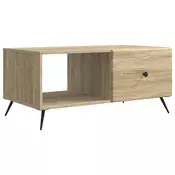 vidaXL Klubska miza Sonoma hrast 90 x 50 x 40 cm Inženirski les