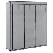 Vidaxl Garderobna omara s predelki in palicami 150x45x175cm blago