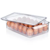 shumee 24 posod za jajca Egg Box Kuhinjski organizator za hladilnik z možnostjo zaklepanja