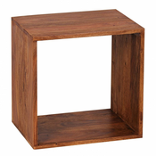 Bruxxi Mumbajska mizica v obliki kocke, 43,5 cm, masiv Sheesham