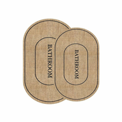 Črne/rjave kopalniške preproge v kompletu 2 ks 60x90 cm Jute Look – Mila Home