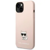 Karl Lagerfeld Etui Karl Lagerfeld Silicone Choupette Body na iPhone 14 Plus - jasnoróżowe