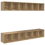 Vidaxl Komplet TV omaric 4 szt. Umetni hrast 37 x 37 x 107 cm