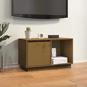 Vidaxl vidaXL TV omarica medeno rjava 74x35x44 cm masivni borov les