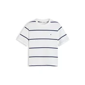 TOMMY HILFIGER Majica BOXY INTERLOCK črna / bela