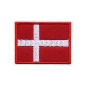 shumee Našitek zastave Danske - magnetna podlaga - vezen našitek/značka/emblem