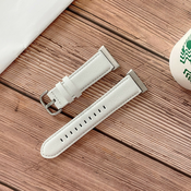 Pas za uro Oppo Watch 46mm Leatherman iz umetnega usnja - bel