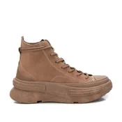Refresh za ženske. 17206602-TAUPE Usnjeni gležnjarji 172066 beige (37), Bež, 3 do 5 cm, Semiš, Čipke, Zip, Priložno