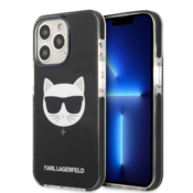 KARL LAGERFELD KLHCP13LTPECK za iPhone 13 Pro črna silikonska zaščita - Choupetts head