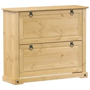 Vidaxl omara za čevlje Corona 99x32x85 cm trdna borovina