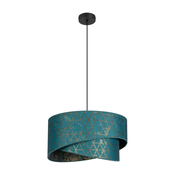 Luster na lanku REZO 1xE27/60W/230V u tirkiznoj boji
