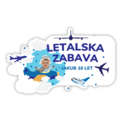 Personal Personaliziran podstavek za krožnik - praznovanje letala