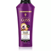, Schwarzkopf Gliss Full Hair Wonder regeneracijski šampon za šibke lase 400 ml