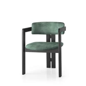 Hanah Home Trpezarijska stolica 58x76x49cm Crno-Zelena