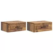 vidaXL Stenski nočni omarici 2 pcs Star les 49 x 34,5 x 20 cm