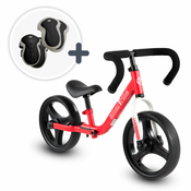Balansna guralica sklopiva Folding Balance Bike Red smarTrike crvena od aluminija s ergonomskim ruckama i štitnici na poklon 2-5 godina