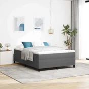 vidaXL vidaXL Postelja s podnožjem z vzmetnico svetlo siva 140x200 cm mikrofibra, (22083828)