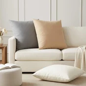Vidaxl Prevleka za blazino 2 kos HEERLEN Bela 65 x 65 cm Blago