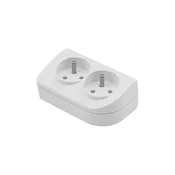 CABLETECH Dvostruka mrežna uticnica 230 V bijela GN-20