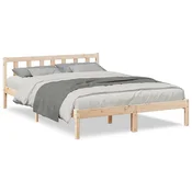 Vidaxl Daljši posteljni okvir brez vzmetnice 160x210 cm trdna borovina