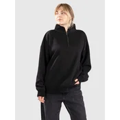 Blue Tomato Washed Out Boyfriend 1/4 Half-Zip Sweater washed black
