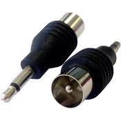 BKL Electronic Antenski adapter BKL Electronic, banana vtič 3,5 mm - koaksialni antenski vtikač, srebrna