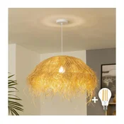 Brilagi - LED luster na lanku CERIA BOHO 1xE27/40W/230V prečnik 60 cm rafija