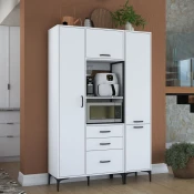 Hanah Home Višenamenska komoda JE118-2964, 130 x198.6 x40 cm, Bela