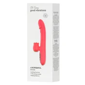 Gardj Europe Silikonski vibrator s 7 močnimi načini delovanja – lizanje, 7 potisnih gibov, ogrevanje, rdeča barva