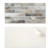 shumee Paket samolepilnih vinilnih ploščic z elegantnim marmornim vzorcem 10x40x20 cm