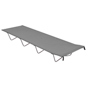 Krevet za kampiranje 180 x 60 x 19 cm od tkanine i celika sivi