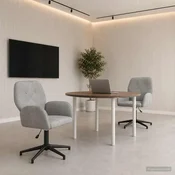 vidaXL vidaXL Vrteči pisarniški stoli 2 kos 54 x 55 x 90 cm Svetlo siva Žamet, (5000302356)